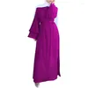 Ubranie etniczne Ramadan Abaya Dubai Dress Women Caftan Marocain Kaftan solidny podwójny rękaw hidżab długie szaty muzułmańskie ubrania ubrania