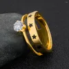 Cluster Rings Tyo Fashion Star Print roestvrijstalen kristallen stenen vinger sieraden cadeau voor paar Valentijnsdag druppel groothandel