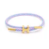 Wire rope bracelet Monogram clasp Adjustable titanium waterproof and sweatproof bracelet