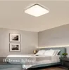 Lampada da soffitto quadrata a Led per illuminazione camera da letto bianco freddo bianco caldo 48W 36W 24W 18W soggiorno vetro trasparente