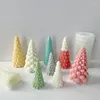 Craft Tools Knitted Bubble Ball Christmas Tree Silicone Candle Mold DIY Snowman Pine Cone Making Scented Cake Soap Gifts