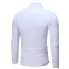 Vente en gros hommes chemises décontractées mince basique col roulé à manches longues T-Shirts polaire tricoté pull haut