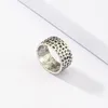 Anelli a grappolo Gioielli moderni Anello dichiarazione vintage 2022 Design Argento placcato Larghezza Metallo per ragazza Accessori raffinati Regali