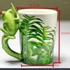 Mugs 2022 Hand-painted 3D Animal Mug Frog Ceramic Cartoon Cup Child Like