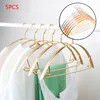 Hangers 5pcs No Shoulder Marks Hanger Aluminum Alloy HousehSold Space Saving Suitable For Sweater Coat Pants Shirt