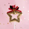 Feestelijke benodigdheden 10 stks kersttaart topper Santa Claus kransvormige decoraties Xmas Tree Cupcake Noel Noel