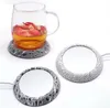 USB Cup Cuper Metal Coaster Pads Портативные дома электрический питание на рабочем столе чайные кофейные напитки чашки для пик