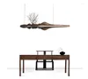 Ljuskronor Zhongshan Solid Wood Harts Chandelier Lamp Chinese Japanese Nordic Led Retro Branch For Living Room Modern