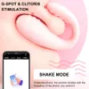 Skönhetsartiklar trådlösa Bluetooths vibrator dildo anal för par app fjärrkontroll dubbel huvuden vibe söt trosor slitage sexig leksak kvinnor