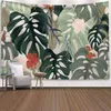 Tapestries Green Tropical Leaves Cactus Tapestry Wall Hanging Nature Palm Tree Leaf Banana Plant Home Art For Room Dorm Bedroom