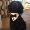 Dog Apparel Adjustable Pet Cat Bandanas Gentleman Costume Triangle Scarf Bow Tie Collar Bowknot Bowtie Wedding Suit Large