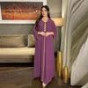 Ethnic Clothing Mellan￶stern Muslimsk mantel diamantdukskl￤nning Abaya Dubai Islan Women's 2022 Fashion med en m￶ssa l￥ng￤rmade kl￤der