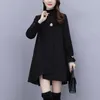 Casacos de lã femininos para mulheres poncho 2022 roupas de outono capa coreano moda senhoras comprimento médio manto casaco xale chamarras para mujer