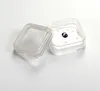 55x55mm Transparent Floating Display Case Earring Gems Ring Smyckesupph￤ngning F￶rpackning Box Pet Membrane Stand Holder FY5540 SS1226