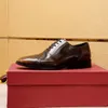 New 2023 Men's Brand Dress Shoes Men Business Fashion Fashion Brogue Sapatos masculinos casuais de couro de couro de casamento tamanho 38-45