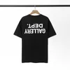 Mens Camisetas Gallerryss Designer Camisetas Deptt Sweaters Novo slogan com letras invertidas impressas em torno do pescoço de algodão de manga curta T-shirt UGLJ