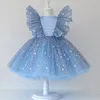 Baby Girl Tutu Party Gown Sequin Girls Dresses for Wedding 1- 5 Years Birthday Kids Clothes Princess Tulle Children Costume