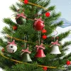 Рождественские украшения колокол красный белый зеленый металл Джингл колокольчики дерево подвесное украшение орнамента для домашнего бара