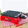 Brödtillverkare Small Takoyaki Maker BBQ Grill Non-Stick Pan Mini Freying Baking Plates Electric Octopus Balls Machine 220V 800W med gåva