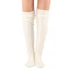 Chaussettes de sport femmes tricotées cuisse haute bas sur le genou longues jambes élastiques collants pour hiver automne ED889