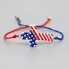 Charm Bracelets Cross Bracelet For Ladies 2022 Fashion American Flag Pulseras Femme Jewellery Handmade Bead Miyuki