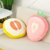 Travesseiro 2 em 1 frutas fofas e manta de brinquedo de brinquedos de pelúcia simulação criativa Kiwi Strawberry Baby Gift