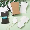 Smyckespåsar 1SET Mixed Color Cartboard Fold Over Paper Display Hanging Cards For Necklace Earring Hair Clip Supplies