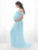 Festklänningar kvinnor moderskapsrockar chiffong spets badrock graviditet kväll po shoot pograph födelsedag brud prom sömnkläder