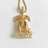 Hip Hop Large Death Row Records Pendant Necklace 5A Zircon 18K Real Gold Plated286F