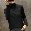 Maglioni da donna Dolcevita di seta brillante Maglione da donna 2022 Autunno Inverno Coreano Streetwear Maglione Bling Pull Femme Hiver Pullover lavorato a maglia