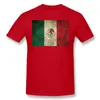 Camisetas masculinas Antigas e desgastadas bandeira vintage do México Basic Basic Sleeve Camiseta Casual R333 Tshirt Eur Tamanho