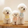 Dog Apparel Pet Bandanas Cotton Washable Scarf Bowties Collar Square Bib For Puppies Kittens Pets Grooming Accessories