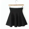 Skirts Autumn Winter Women Mini Sweater Skirt 2022 Pleated A-line High-waist Solid Color Short Y312