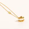 T GG Designe steel seal Necklaces Luxury Brand Jewelry Necklaces Fashion Design Accessories Couple 18k Gold Plated Necklaces Women Long Chain Gifts Box