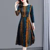 Casual Dresses Dress Women Fashion Ladies Printed Vestidos Elegantes Para Mujer Spring Autumn Clothing Stripe A-Line Robe Femme