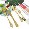 Conjuntos de utensílios de jantar 24pcs Conjunto de talheres prateados aço inoxidável aço real de talheres da faca de faca de faca de tabela brilhante Casamento