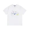 T-shirt de designer de moda de luxo masculino Camiseta de algodão gradual grafite feminino Moletom casual de camiseta feminina