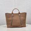 Desinger Tote Bag Дизайнерская сумка через плечо Женская портативная сумка для покупок на одно плечо Большая вместимость Mommy Fashion Простой дизайн с цепочкой Ранняя весна новые пляжные сумки