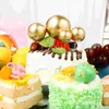 Festliga leveranser 20 st cupcake toppar t￥rta kreativa toppers dekorationer prydnad dekoration guld bollar f￶r