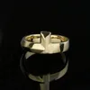 Moderinge Luxus-Designer-Ringe, einzelne T-förmige Bandringe, 925er Sterlingsilber, Gold-Rosenring, klassischer Damenschmuck für die Liebe, Größe 229 l