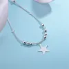 Anklets KOFSAC 925 Sterling Silver For Women Simple Fashion Stars Ankles Chain Bracelet Jewelry Lady Beach Party Accessories