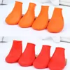 Vêtements de chien 4pcs / Set Pet Caoutchouc Pieds imperméables Couvre-chaussettes Couvre-chaussures antidérapantes Chiots d'extérieur Protecteurs de chaussures de pluie