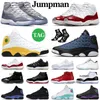 2023 Jumpman 11 11s Scarpe da pallacanestro da uomo 13 13s Uomo Donna Sneakers Cherry Cool Grey Bred Concord Brave Blue Hyper Royal Court Purple Womens JORDON JORDAB