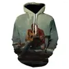 Men's Hoodies Winter Men Game The Last of Us 2 3d Impresso Fashion Casual Casual Casual Casising Pullover Camisetas 2022