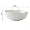 Bowls 800ML Ceramic Soup Bowl White Bear Up The Porcelain Decorative Tableware Noodles Dessert Salad Plate For