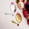 Parti Malzemeleri 5 PCS Kişiselleştirilmiş Ayna Davetiyeleri DIY Düğün Vaftiz Dekoru Özel Konuk Hediyeleri İsim İşareti 12cm Oval Dua Kartları