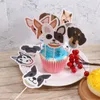 Forniture festive Compleanno Decorazioni per feste per cani Doccia Baby Topper Pet Picks Cake Cupcakeinsert Dessert Wedding Lovely Favors Paper