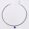 INS Blaue Harz Augen Anhänger Halskette für Frauen Männer Neue Design Schnur Halskette Mode Party Schmuck Geschenke