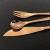 Servis uppsättningar Diner Western Knife Fork Coffee Spoon Flatvaror Silvervaror Rostfritt stål Party Tabelleriset Set 8set Gold Cutlery