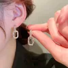 Fashion Geometric Chain Winding Tassel Dangle Earring For Women Hollow Links Metal Piercing Earrings 2023 Trendy Jewelry